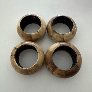 Vintage Bone Napkin Rings Set Of 4